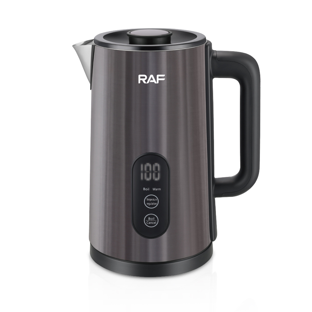 RAF Rapid Boiling Double Wall 3L Stainless Steel Water Boiler Keep Warm Function Electric Kettle With Digital Display