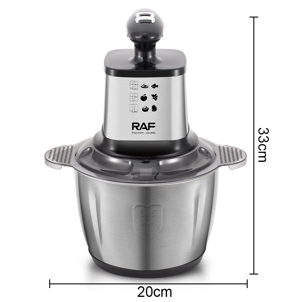 RAF 2024 New Lightweight and compact Food Processor Stainless Steel 4 Blades Electric Multifunction Food Processor