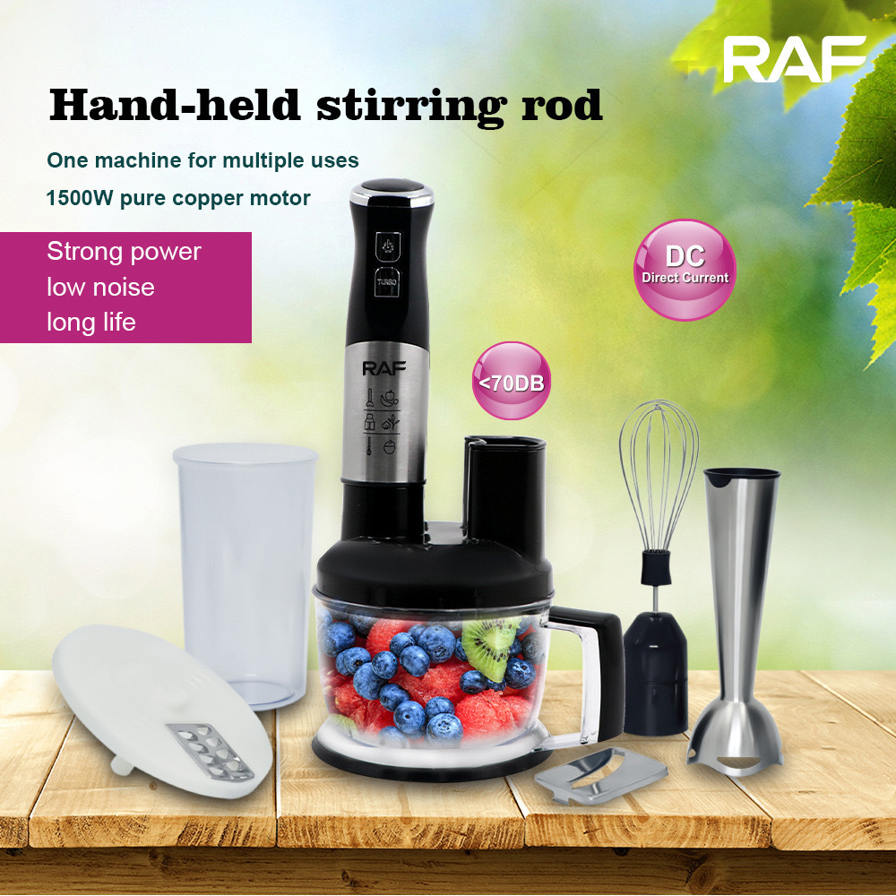 RAF Classic 6 in 1Household Appliances Food Processor Hand Mixer Immersion Fruit Blender Cooking Hand Blender