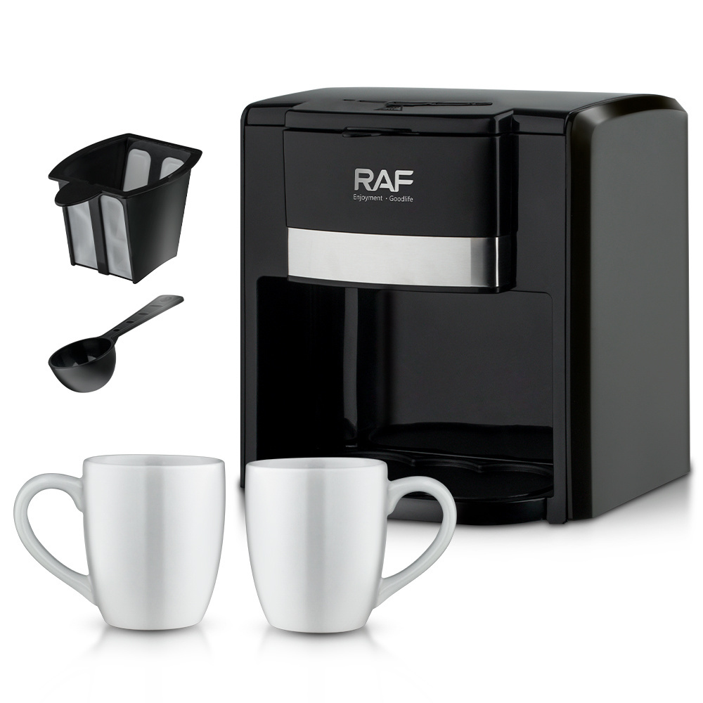 RAF Wholesale Customized LOGO Mini 2 Cups 420ML Hot Plate Drip Electric Coffee Maker