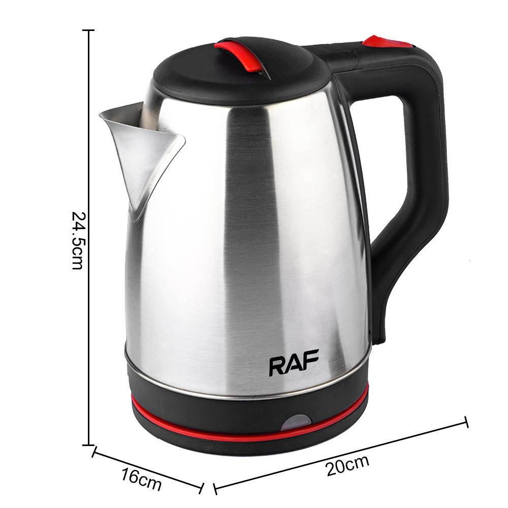 2L Stainless Steel Electric Tea Kettle Hot Water Boiler Strong Fast Boiling Cordless Pot With Boil Dry Protection