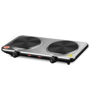 RAF New Arrival 2024 SS Plate 2 Burner Kitchen Electric Cooking Stove Hot Two Plate