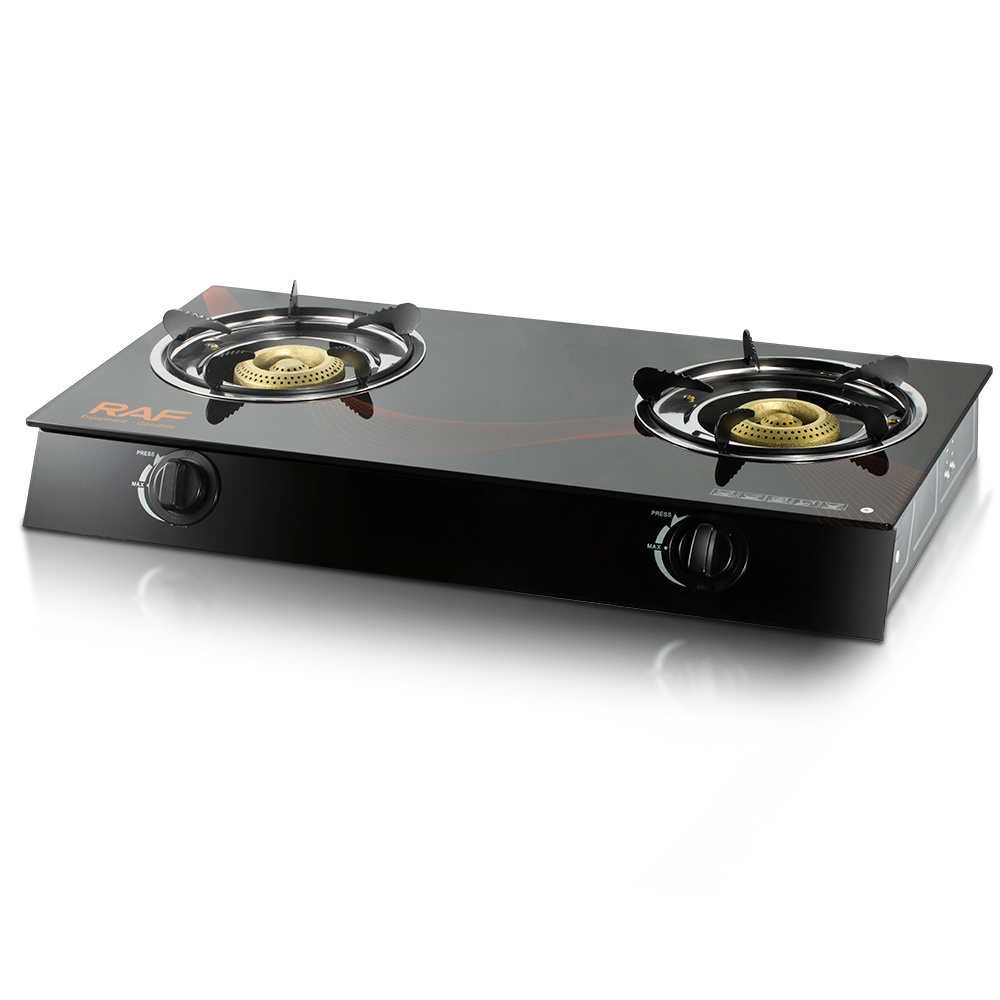 RAF High Quality Electronic Ignition Desktop Cooktop Cooker Without Cylinder Kitchen Electric Double Burners Gas Stove