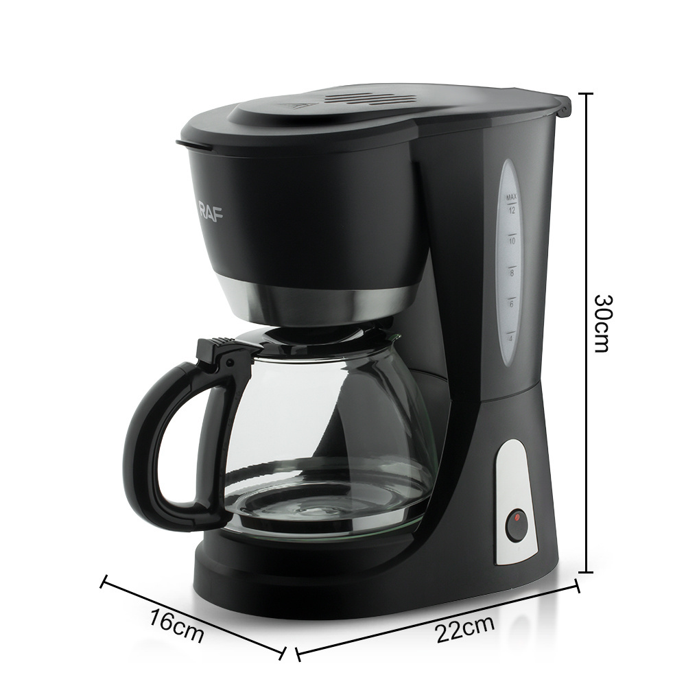 RAF New Design Small Coffee Maker Anti-drip 830w Easy to Clean Espresso Automatic Coffee Maker