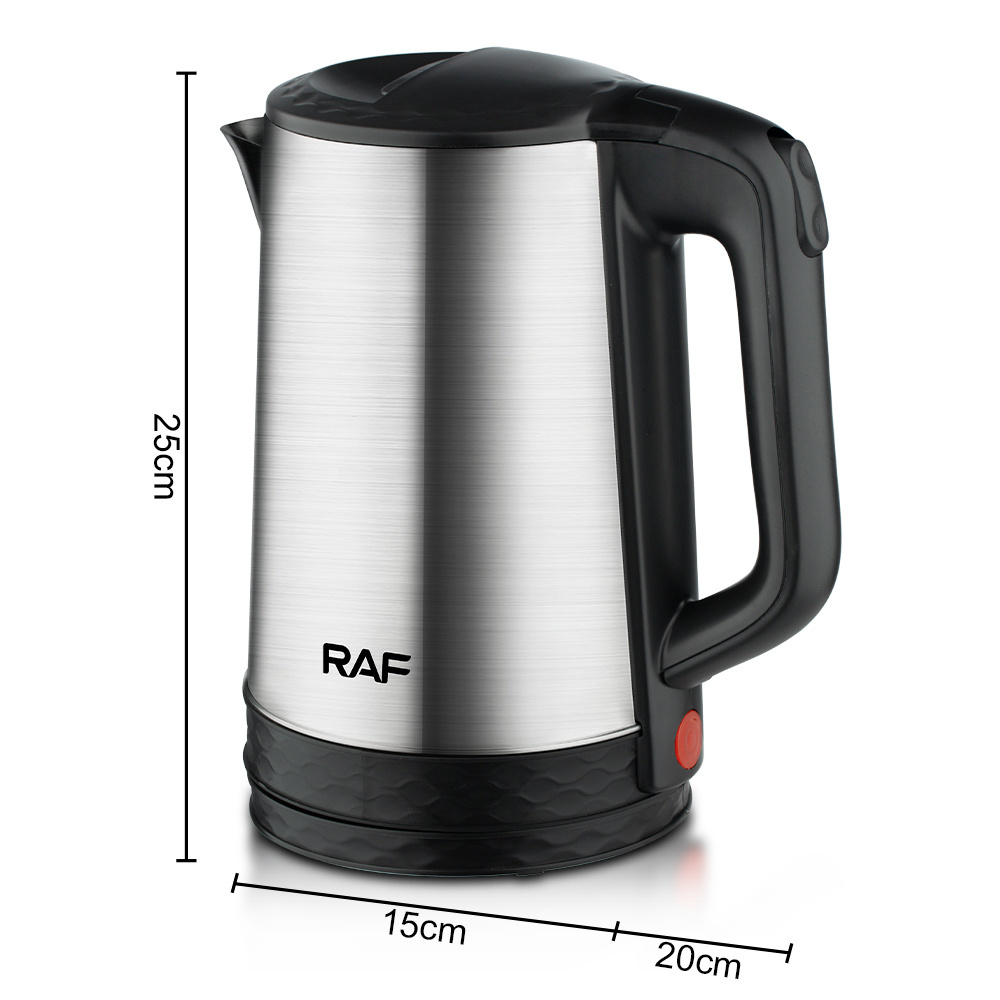 RAF Hot Sale Electric Kettle 2.3L Stainless Steel Interior BPA Free Fast Boil Water Cheap Price Auto Shut-Off