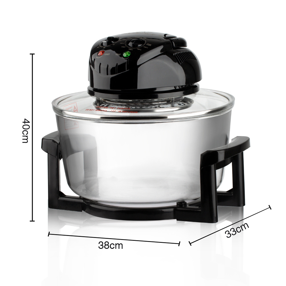 Raf Multifunctional cooker desktop glass air fryer electric wave turbo convection oven 12L halogen oven for home