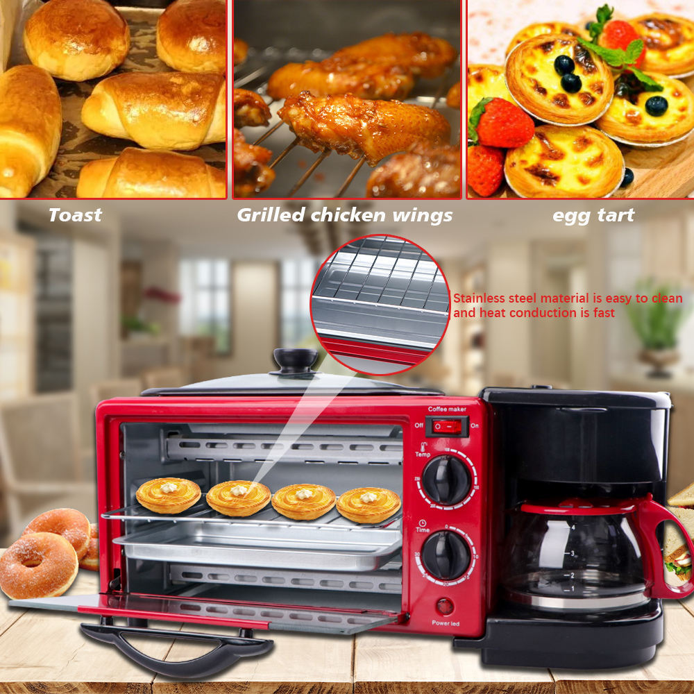 RAF Hot Sell Breakfast Sandwich Maker Family Toast Oven Coffee Pot Frying Pan 3 In 1 Multi Function Breakfast Maker Machine