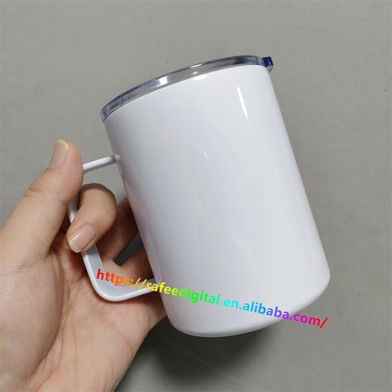 Wholesale USA US Warehouse Stock 12oz 12 oz 14oz 16oz Metal Stainless Steel Travel White Sublimation Blanks Coffee Mug With Lids