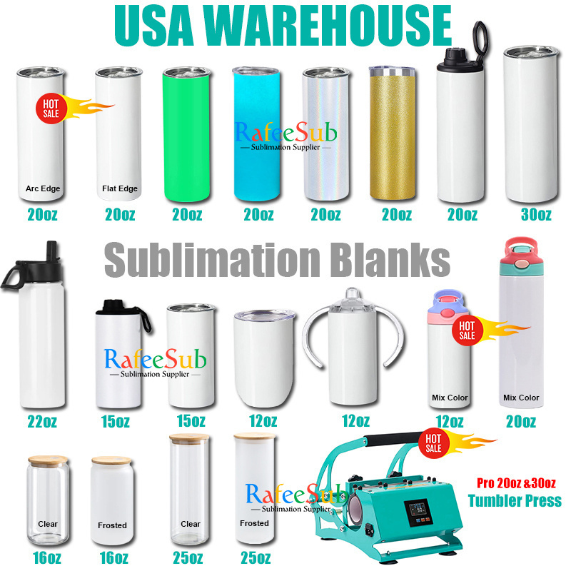 Wholesale Bulk 20 oz Straight Stainless Steel Cup 20oz Skinny Sublimation Tumblers with Lid and Straw