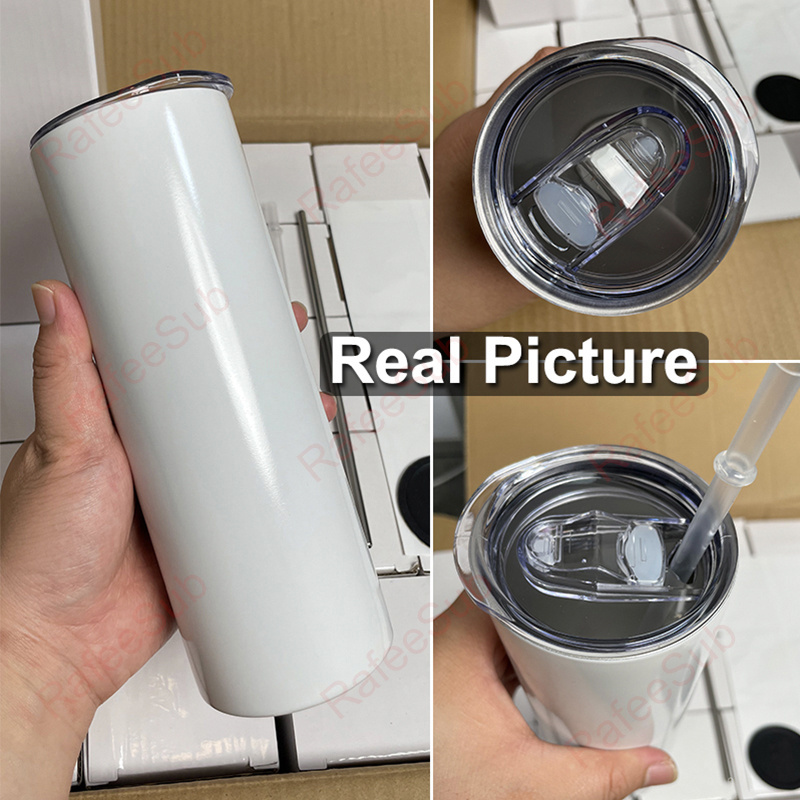 12oz 15oz 20oz 30oz Double Wall Stainless Steel Vacuum Insulated 20 oz Skinny Straight Sublimation Blanks Coffee Cup Mug Tumbler