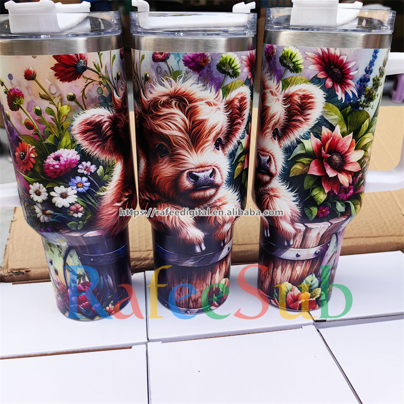 Wholesale Bulk Customized Printed Mother's Day Design 2024 Mothers Day Gift 40oz 40 oz Stainless Steel Tumbler Cup with Handle