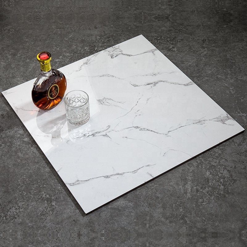 RAFFO 600x600 Marble Polished Ceramic Bathroom White For Porcelain Tiles Floor