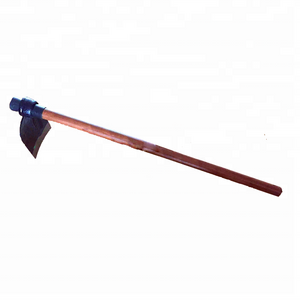 AGRICULTURE TOOL CARBON STEEL FORGED HOE WITH WOODEN HANDLE