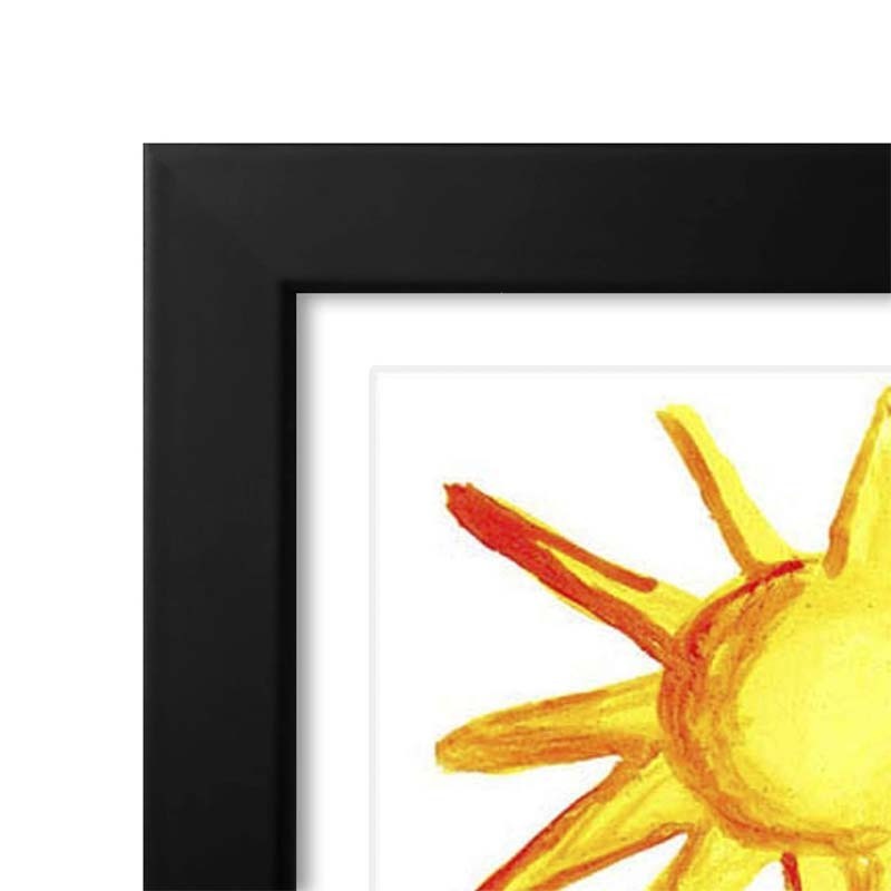 Kids Artwork Picture Frame changeable in Black Wood with Shatter Resistant Glass kid art frame for Horizontal & vertical