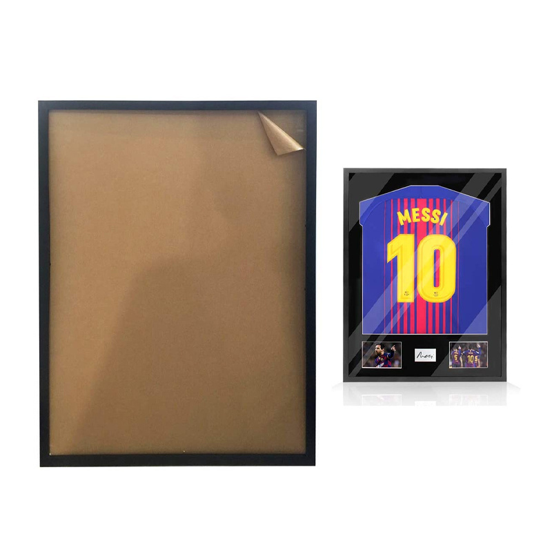 MDF solid wood Photo Frame With Plastic glass Jersey Display Box Jersey Frame Display Case Poster Shadow Box