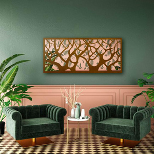 New product living room bedroom large decorative tree silhouette modern wall mirror