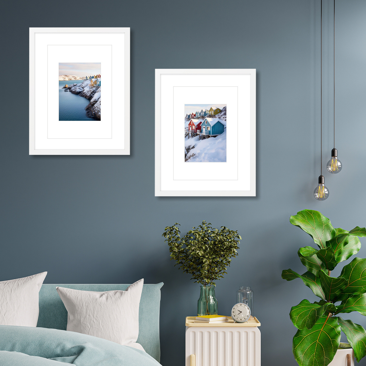 Hot Sell Wooden 11*14inch Double-Card Paper Unique Design Frame Wall Picture Solid Wood Photo Frame for Living Room and Bedroom