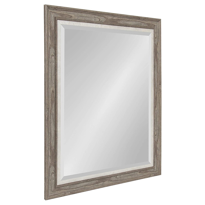 Wood Grain Framed Mirror Wooden Fashion Home Decor Wall Art