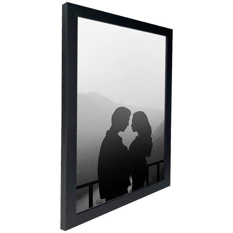 Wholesale classic square mdf wall home decor black photo frame 4x6 black wooedn  photo frame