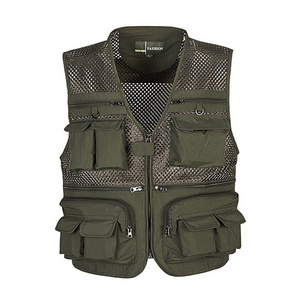 Fishing Outdoor Utility Hunting Vest Climbing Tactical Camo Mesh Men Detachable Multi-functional Waterproof Hunter Vest