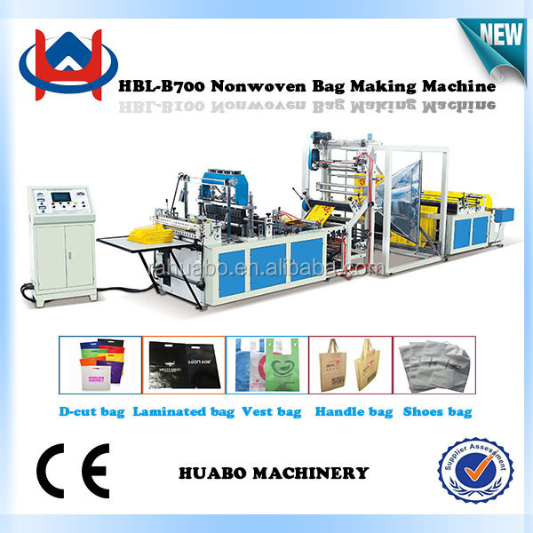 Ultrasonic hand bag sewing machine with non woven bag making machine