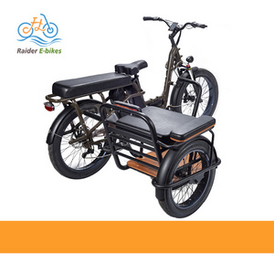 RaiderTrike-C201Durable side 3Wheel 750W Bafang motor Bicycle side car Electric Fat Tire Bike Electric Tricycles cargo Ebike