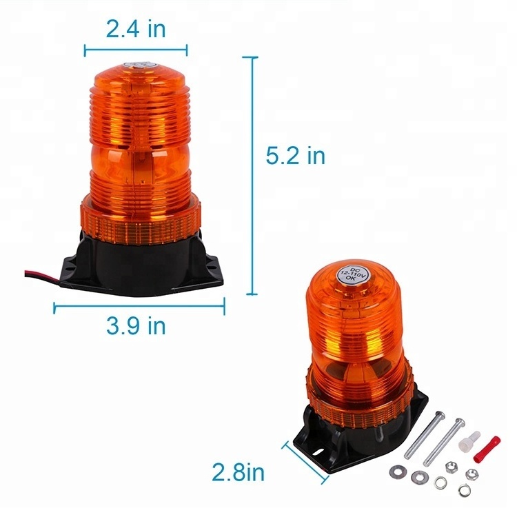 Forklift Rotary Lamp Led Amber Strobe Flashing Warning Lights