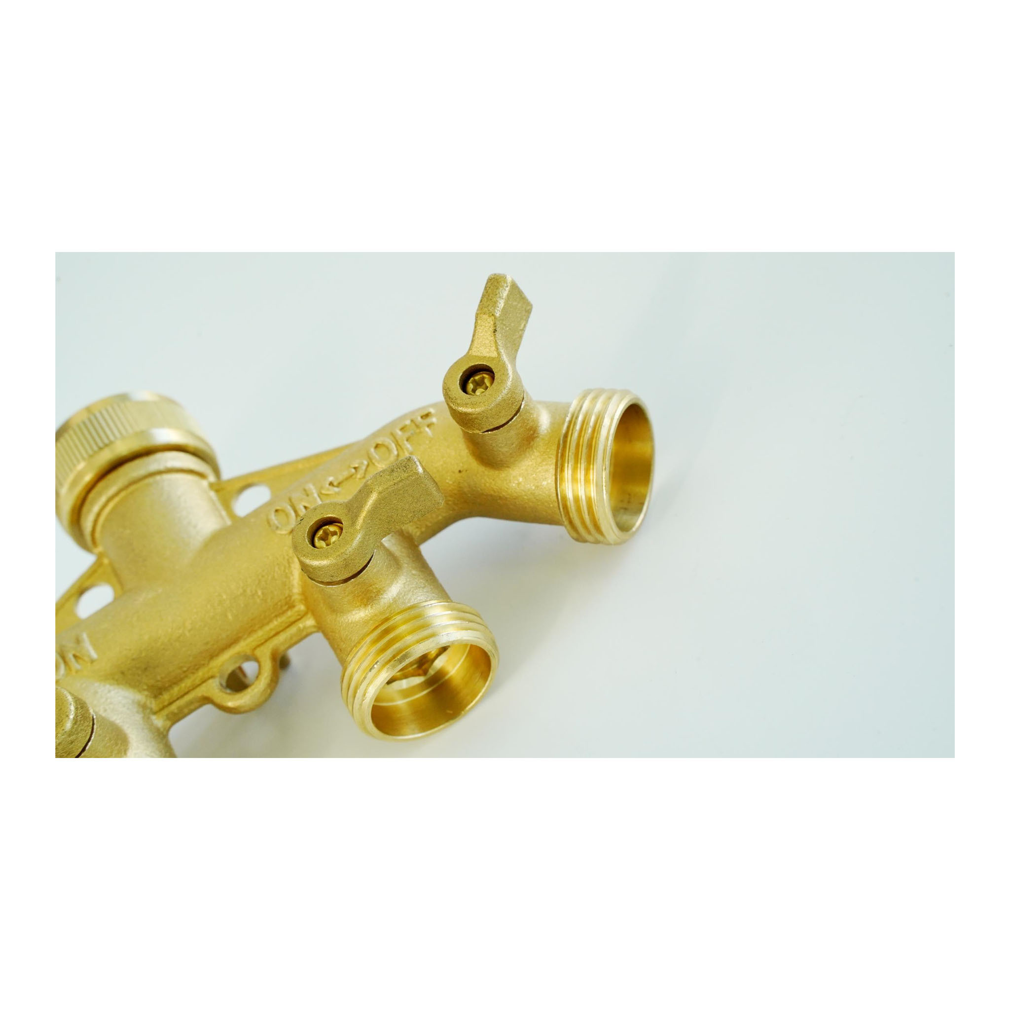 Favorable Price Brass 4 Way ball valve Garden Water Faucet Hose Splitter For Irrigation