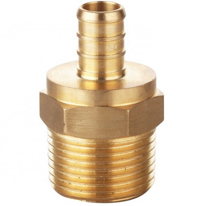 Forged Brass Pex Fitting 3/4" x 3/4" male Thread Adapter Barb Crimp Brass Fitting