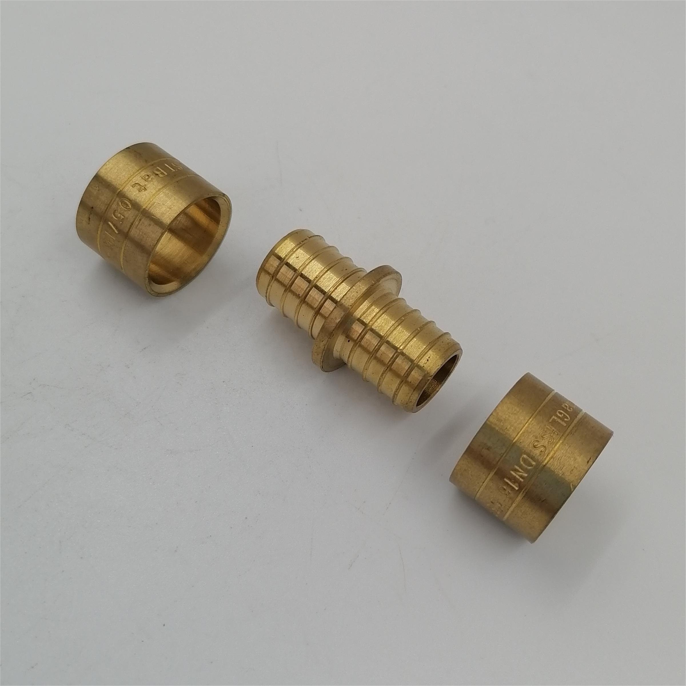 Hot Sales Forged Coupling Brass Slide Pex Fittings With Circlip for Water System