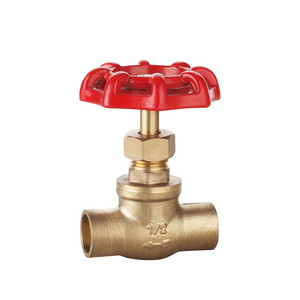 American  brass stop valve with drain