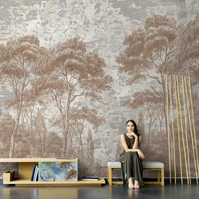 Modern Custom Living Room Fabric Abstract Tropical Landscape Wall paper 3D Home Decoration Papier Peint Mural Wallpaper