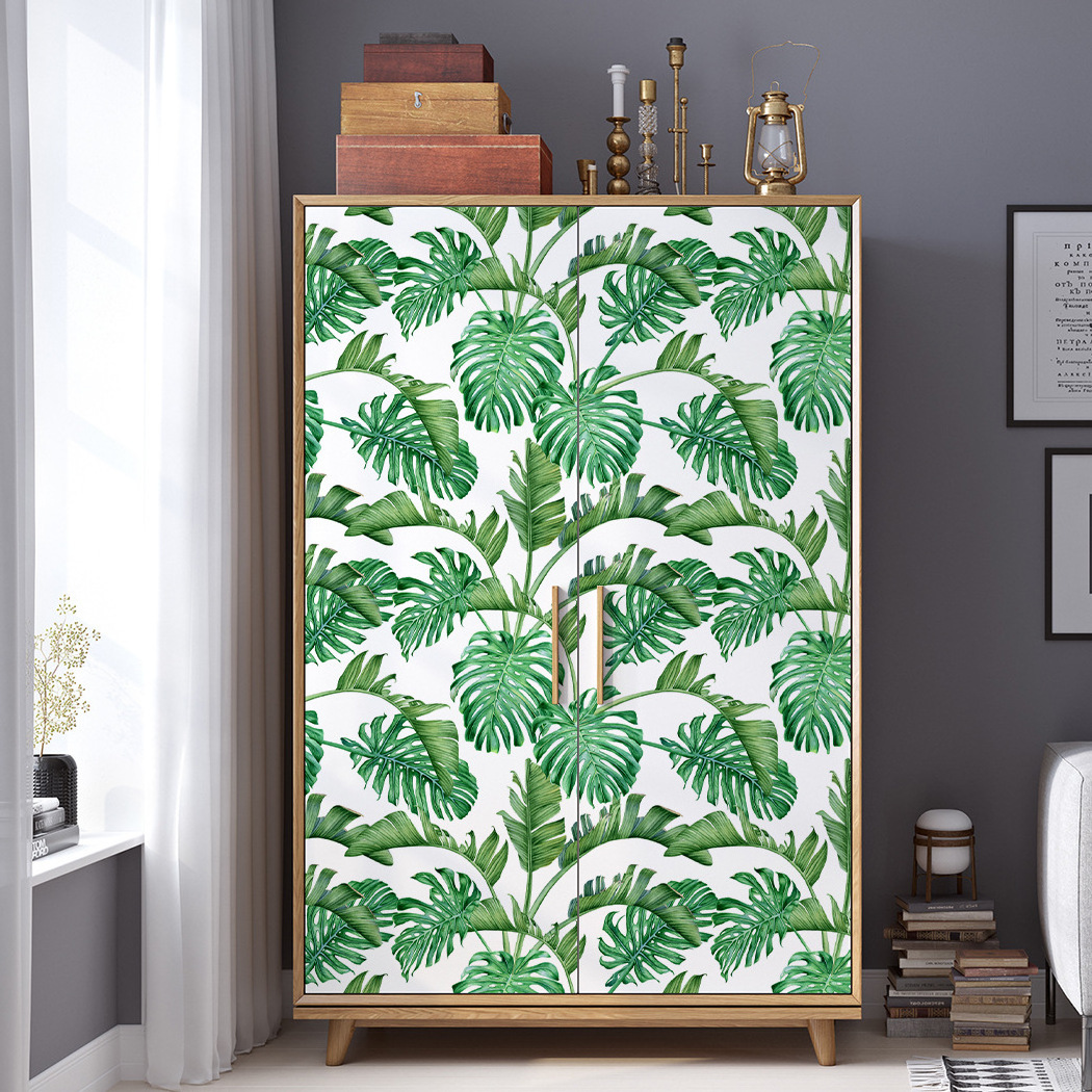 Banana Leaf Tropical Rainforest Wallpaper Green Leaves Print Palm Tree Jungle Print Boho Decor