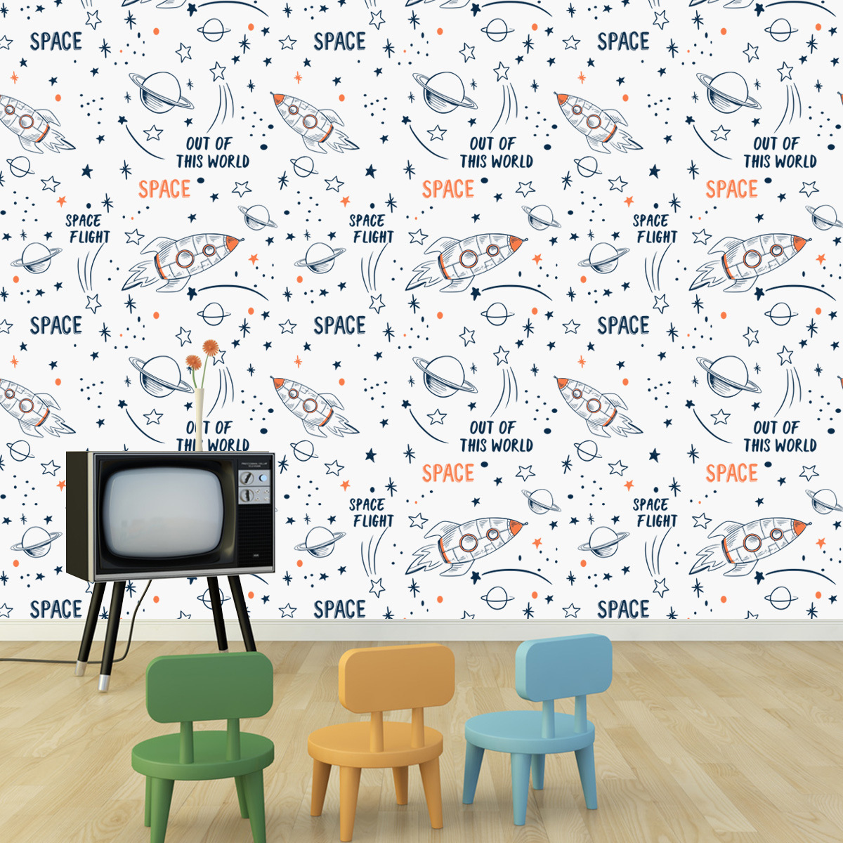 Modern Waterproof Peel and Stick Decorative Wallpaper Home Decor Wallpaper Self -adhesiver Kids Wallpaper