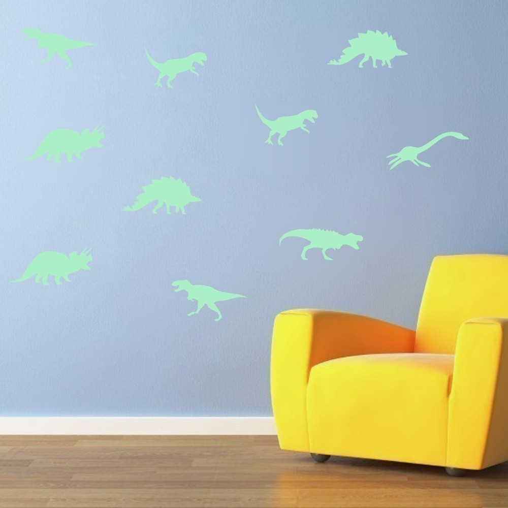 Creative Luminous Wall Decorative Dinosaur Sticker Glow Light Decor Removable Vinyl Decals Mural Baby Nursery Room