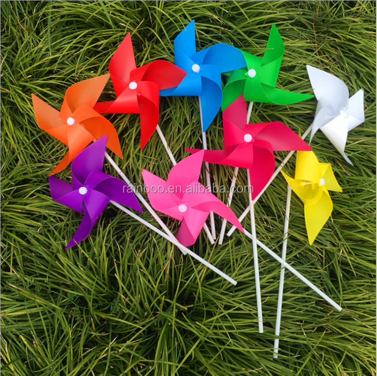 4 blades spinning toy pinwheel toy plastic garden decoration windmill