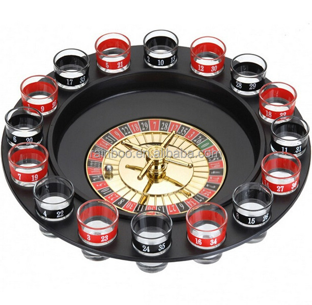 drinking roulette game with 16pcs glasses set