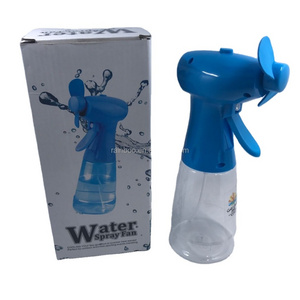 Eco-friendly battery operated pocket handheld water spray mini mist fan with water bottle