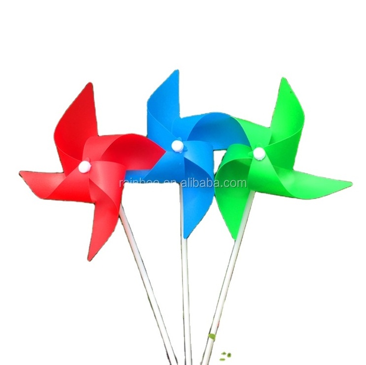 4 blades spinning toy pinwheel toy plastic garden decoration windmill