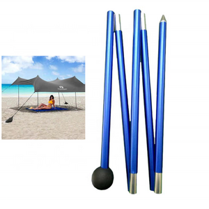 Customized  Telescopic Adjustable Aluminum 6063 Tarp Pole Camping Tent Poles /sun shelter tent pole