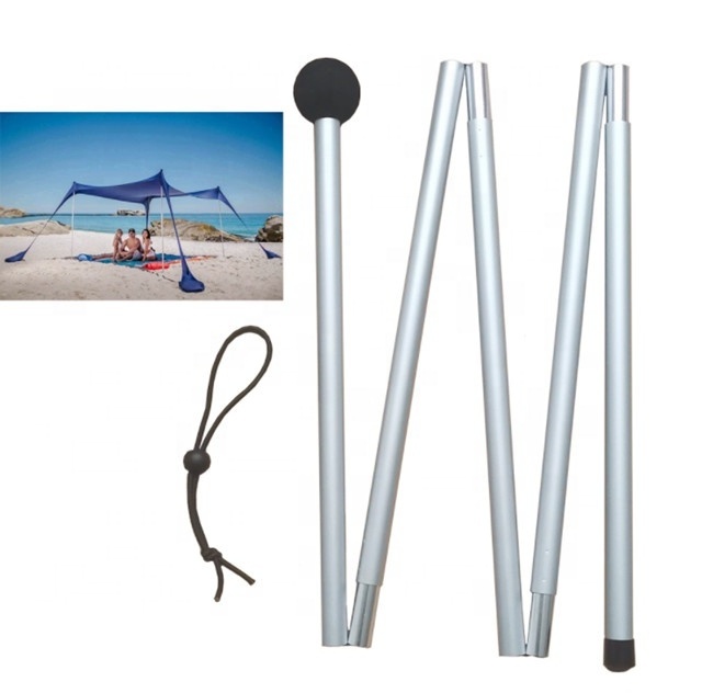 Custom Outdoor Telescopic Adjustable Aluminum 6063 Tarp Pole Camping Tent Poles /sun shelter tent pole