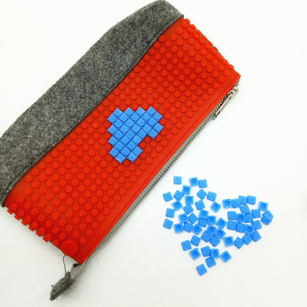 DIY wholesale custom silicone school pencil case