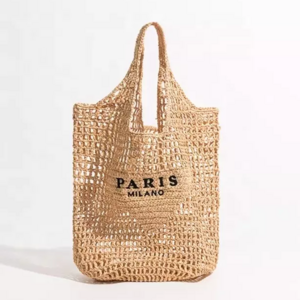 Women Triangle Mark Brands Straw Raffia Bag Beach Holiday Dress Tote Bags Bolsos Playa Eco-friendly Bags