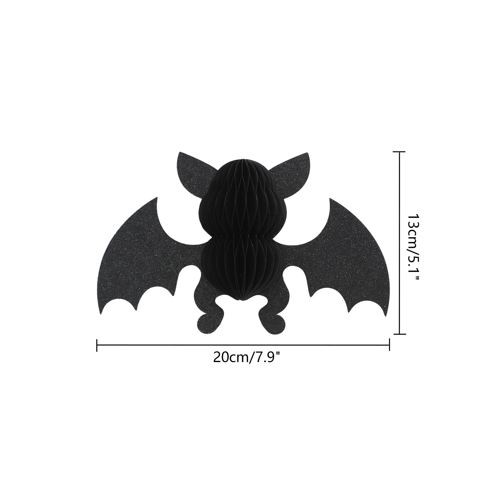 3D Bat-Shaped Cardboard Ornaments - Eco-Friendly Halloween/Holiday Hanging Baubles for Festive Home/Shop/Garden Decor