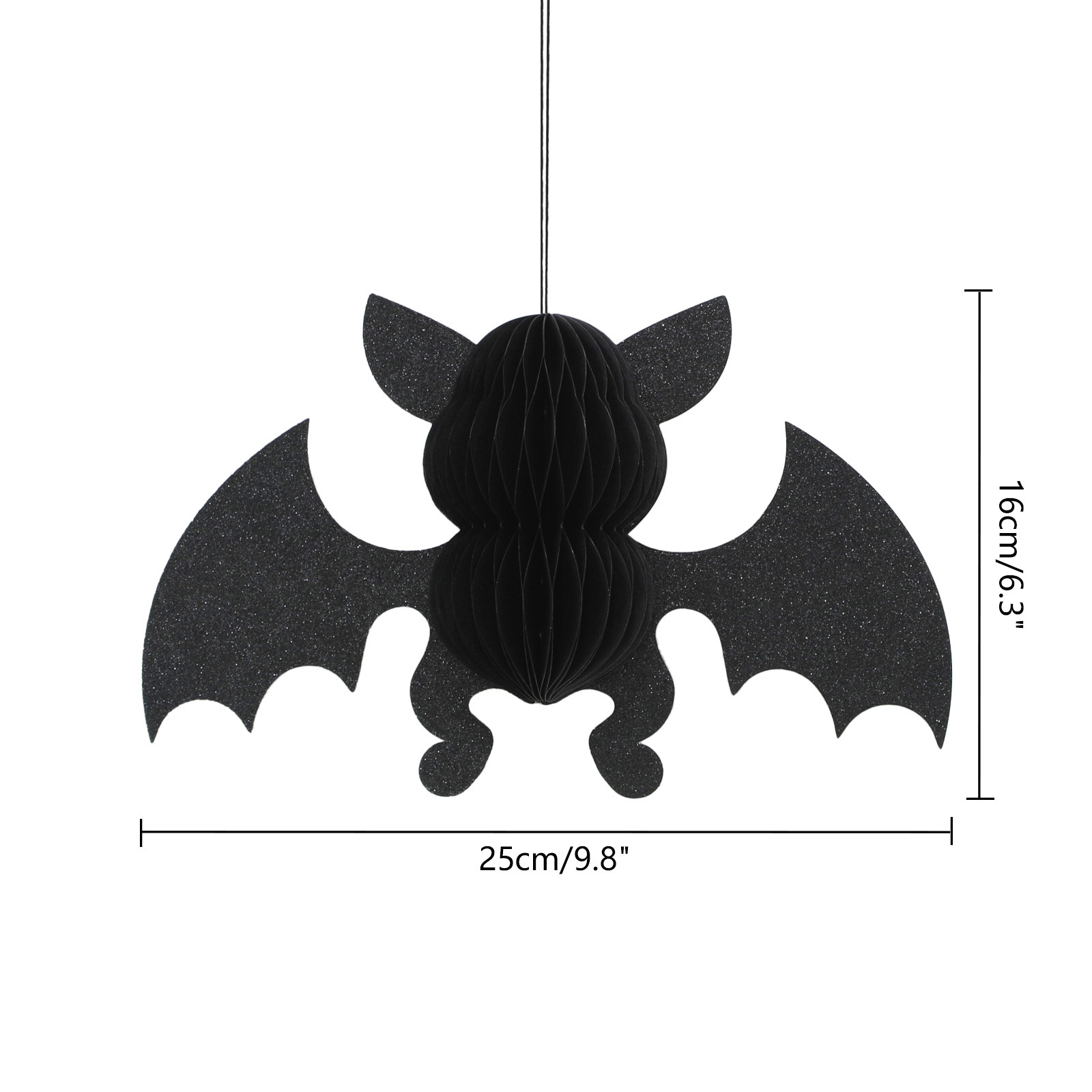 3D Cardboard Paper Bat Halloween Holiday Ornaments Eco-Friendly Hanging Baubles for Festive Home/Shop/Garden Decor