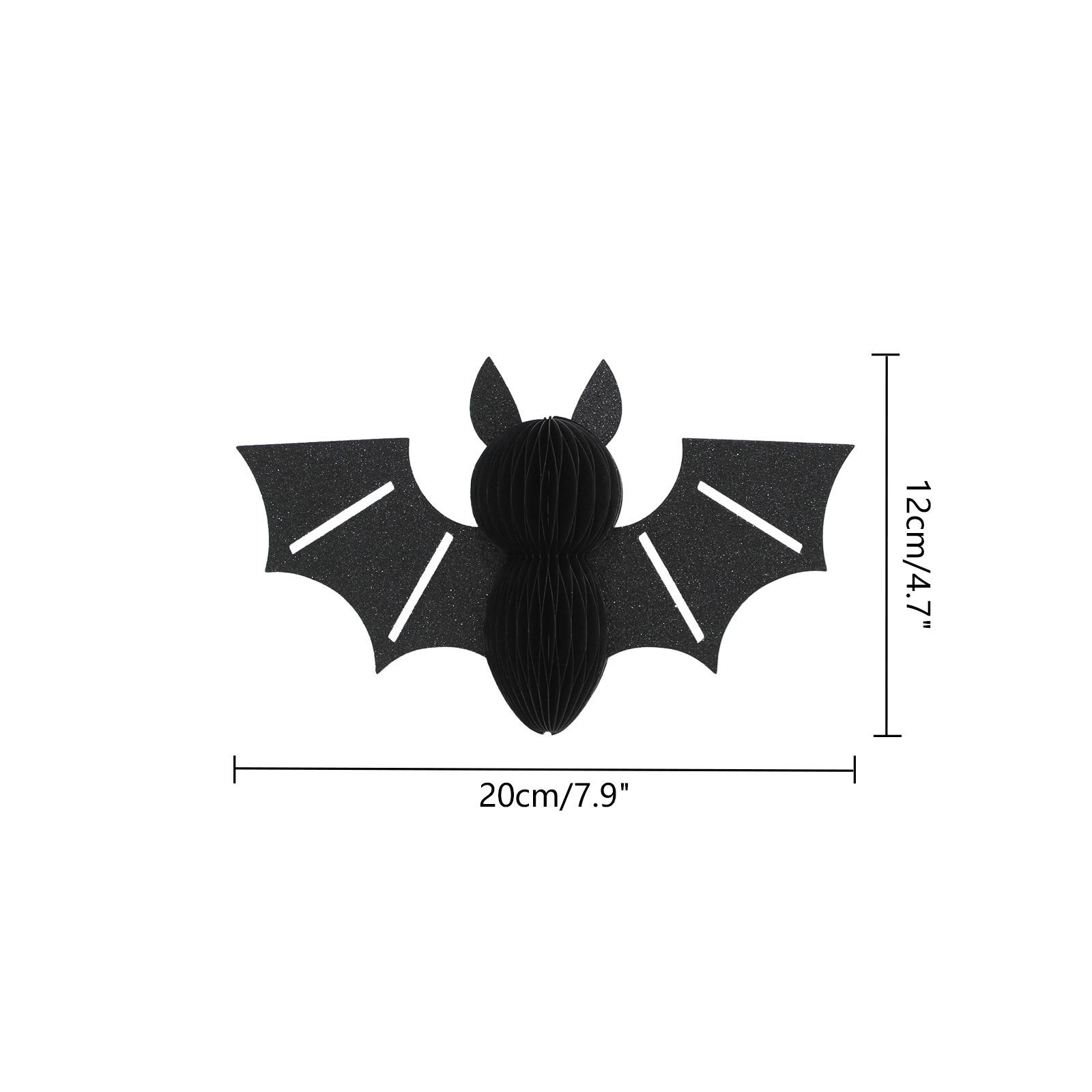 3D Bat-Shaped Cardboard Ornaments - Eco-Friendly Halloween/Holiday Hanging Baubles for Festive Home/Shop/Garden Decor