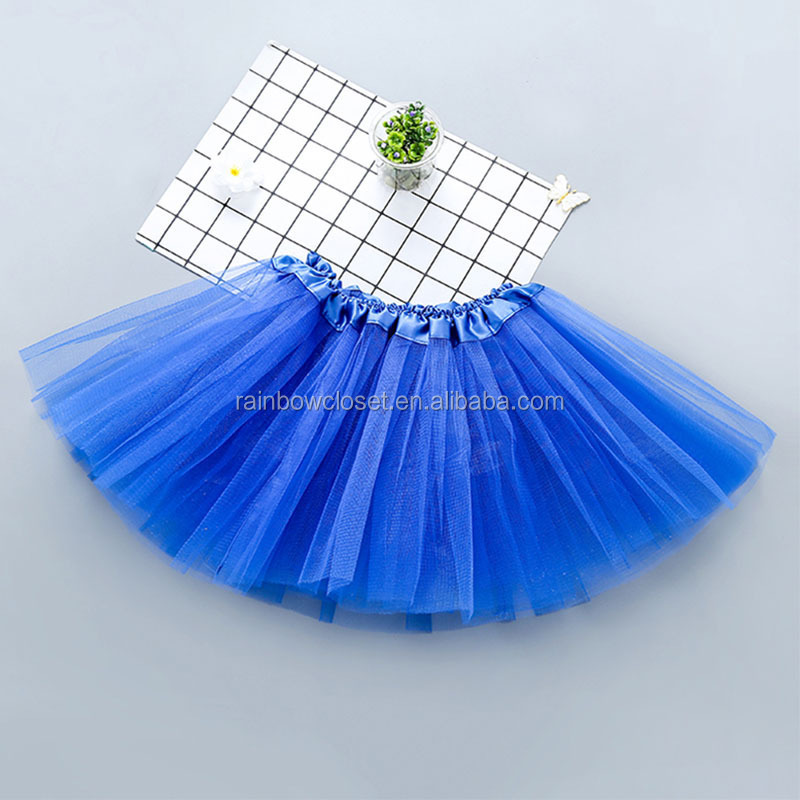 Children Good Quality Supper Puffy Short Tulle Dress Little Girls Outfit Clothes Layers Mesh Tutu Skirts OEM Service Solid Sweet