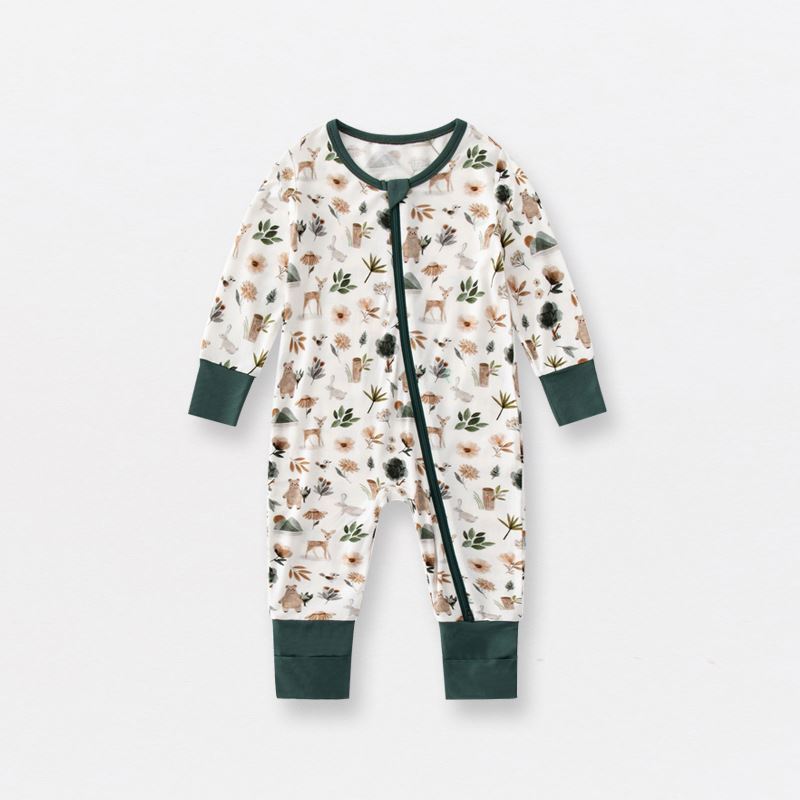 Organic Cotton Bamboo Baby Clothing Set Cute Newborn One-Piece Baby Crawler Suit for Winter ODM Supply