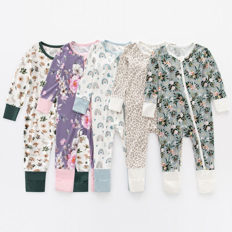 Organic Cotton Bamboo Baby Clothing Set Cute Newborn One-Piece Baby Crawler Suit for Winter ODM Supply