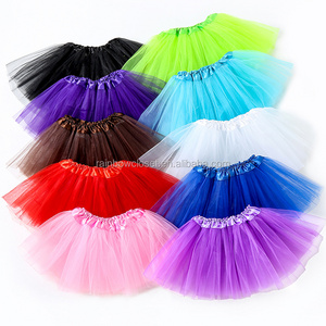 Children Good Quality Supper Puffy Short Tulle Dress Little Girls Outfit Clothes Layers Mesh Tutu Skirts OEM Service Solid Sweet